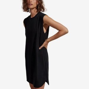 Varley Naples Black Sleeveless Tank Athletic Dress Size M Minimalist Athleisure